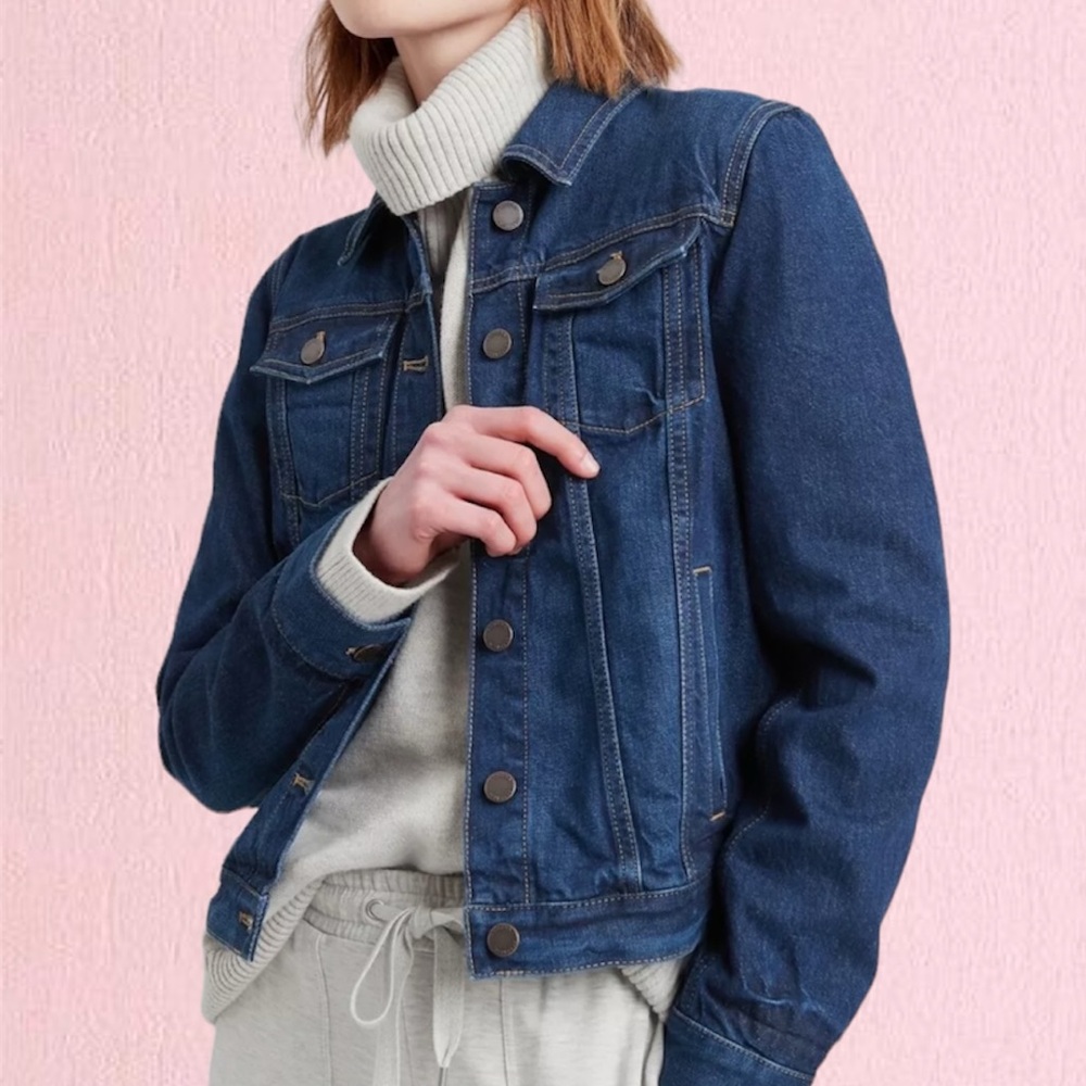 Banana Republic Dark Wash Denim Jacket - Size L